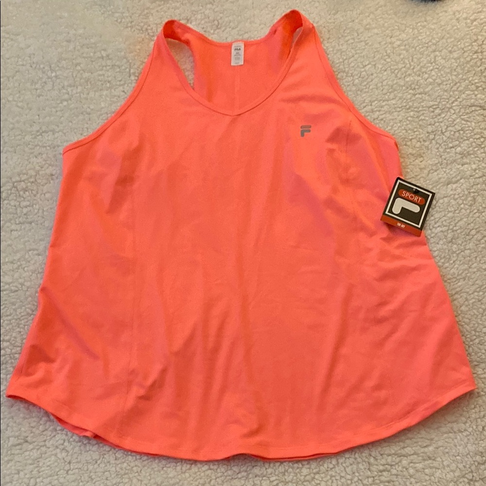 Fila Pink Sleeveless Relaxed Tank Top